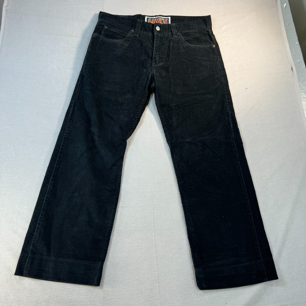 Levis Corduroy Pants 549 Men's 34x27 Black Low Loose The Original Jeans Casual